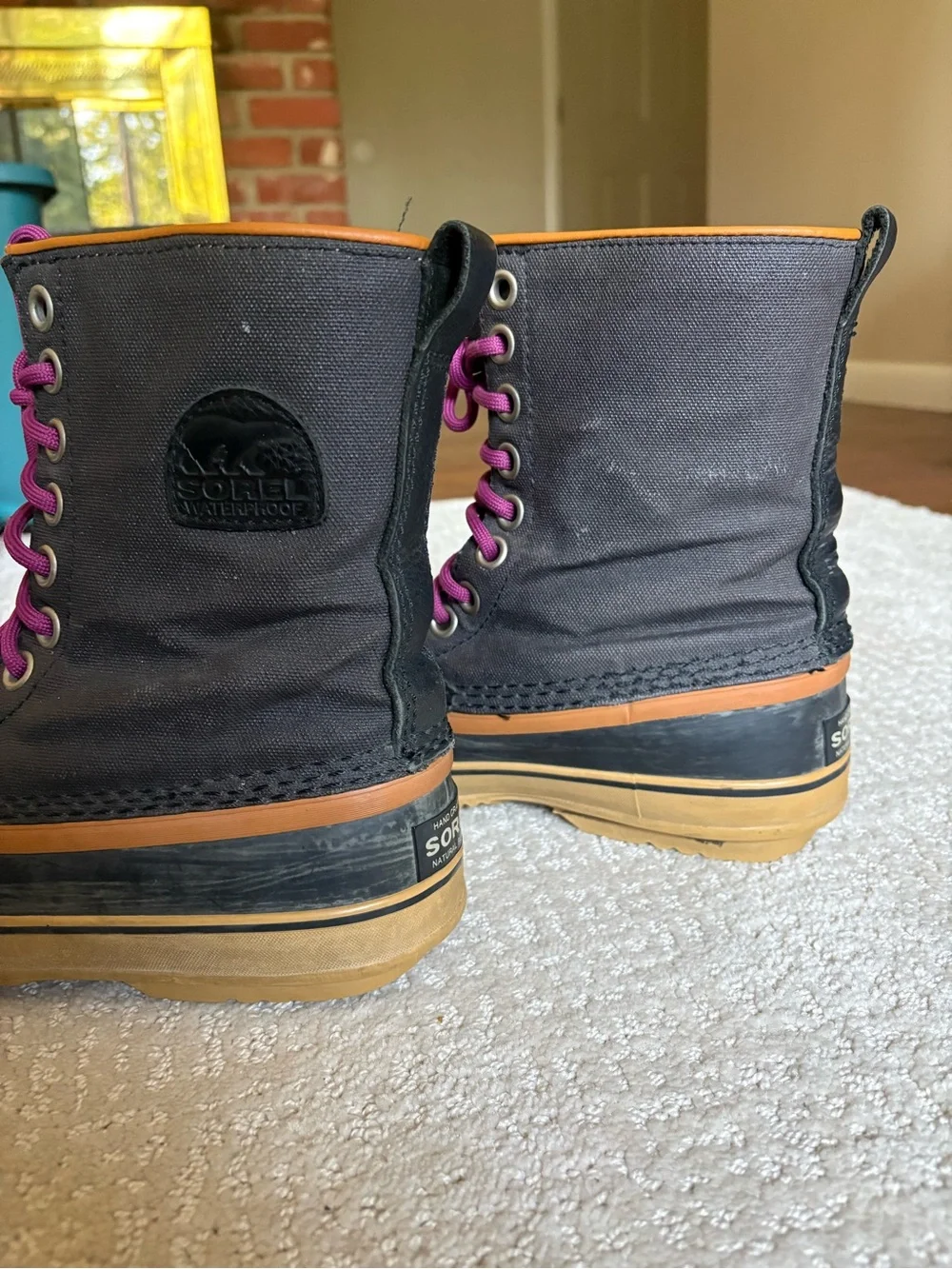 SOREL 1964 Premium LTR Waterproof Canvas Duck Snow Boots Charcoal Size 7